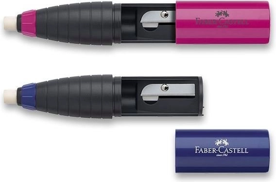 temperamatite con gomma FABER-CASTELL, colori assortiti