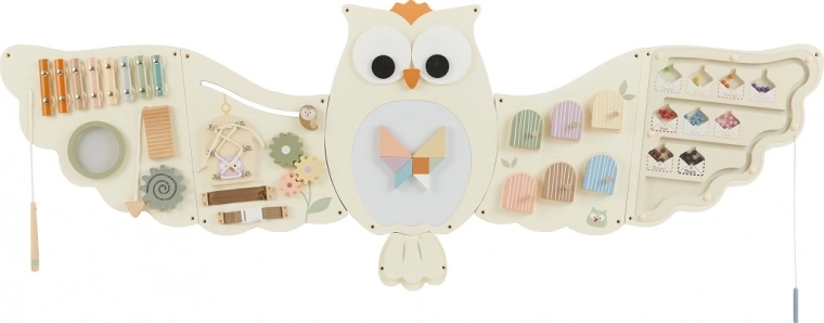 Wooden Motor Skills Board Owl 2Kids Toys – Large Wall-Mounted Busy Board