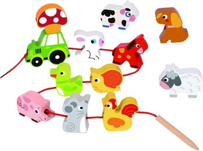 Babu fattoria da infilare in legno