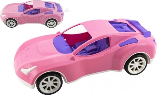 Voiture de sport en plastique 38 cm en filet – rose