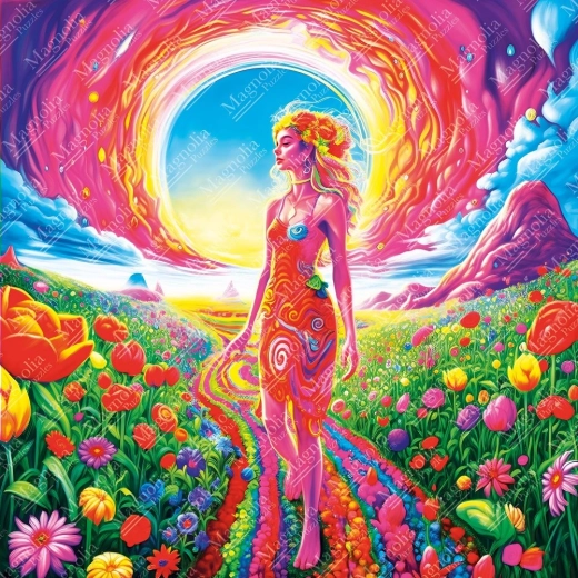 Flower Path Puzzle 1023 Pieces