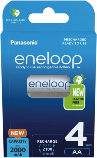 Eneloop polnilne baterije AA 2000 mAh, 4 kos
