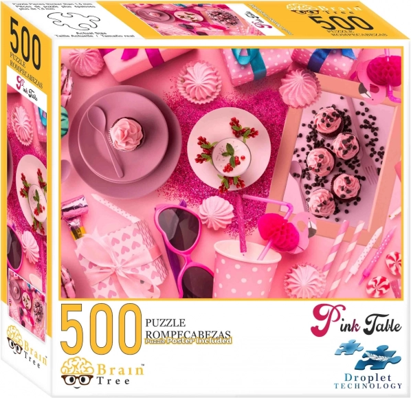 Puzzle Brain Tree Pink Table Setting 500 pieces