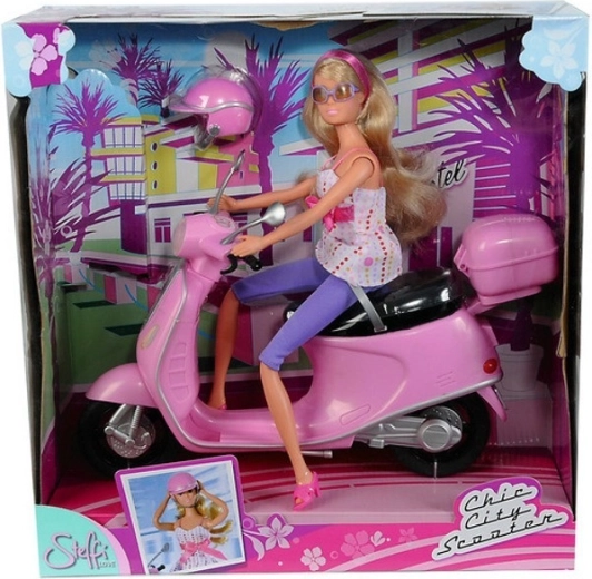 Steffi on a Scooter – Doll with Helmet and Accessories