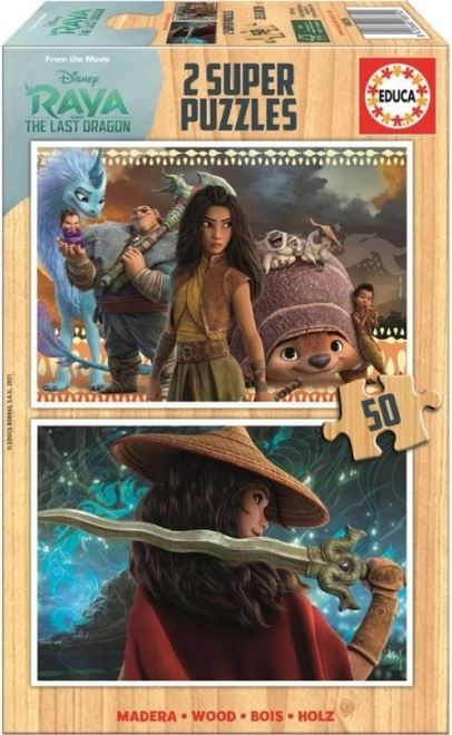 Wooden Puzzle Raya and the Dragon 2x50 pieces