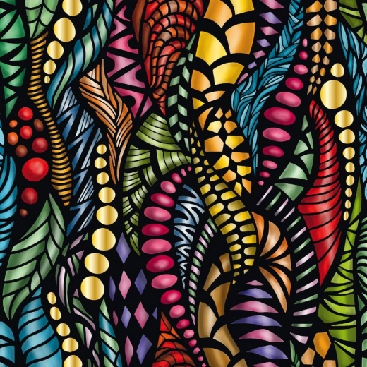 Kvadratne sestavljanke Curiosi Q Gold – vzorec I, 72 koščkov