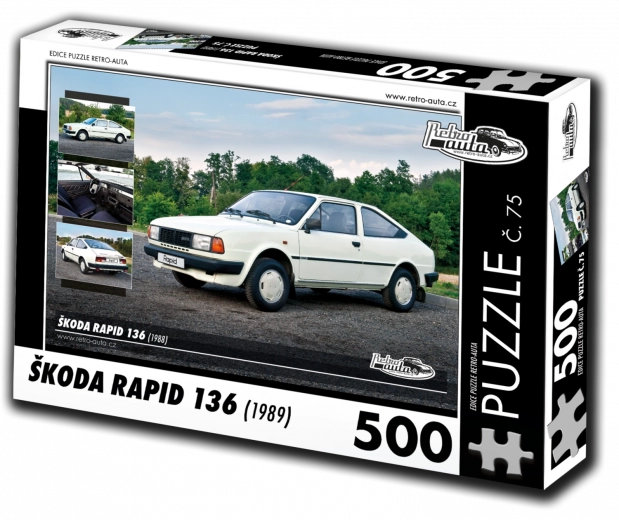 Puzzle Retro Cars Škoda Rapid 136 (1988) – 500 pieces