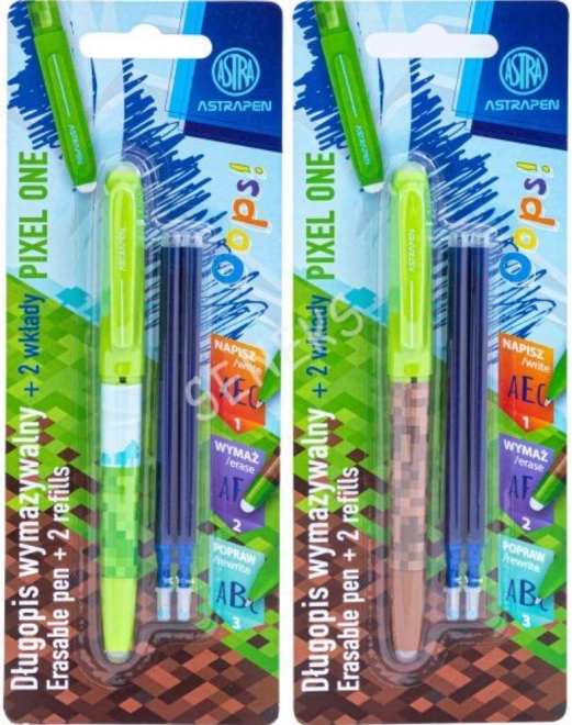 ASTRA Uitwisbare pen Minecraft + 2 stuks vullingen (mix)