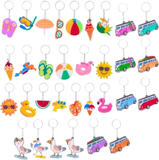 porte-clés de plage avec motifs marins