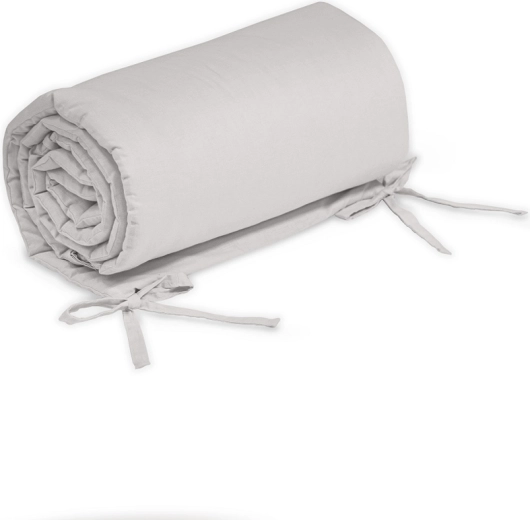 Petite&Mars protective crib bumper Tilly, light grey, 180 cm