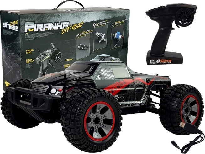 RC terreinwagen 1:10, 4x4, 40 km/u – rood