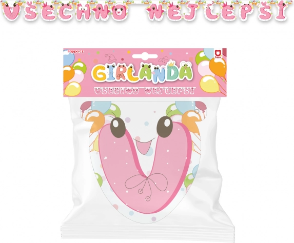 Paper Garland Happy Birthday – Pink