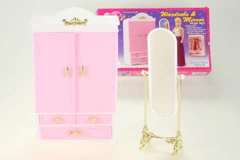 Wardrobe and Mirror for Dolls Glorie