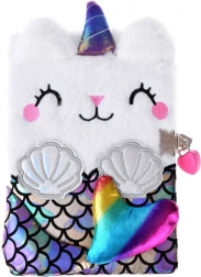 Journal avec clé Chat Licorne Sirène