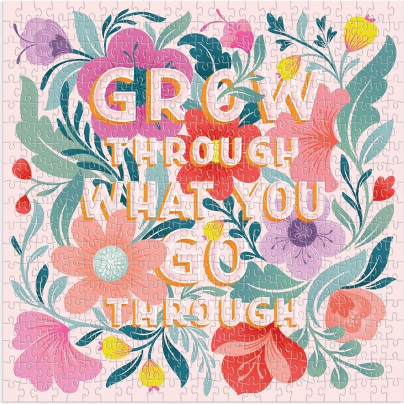 Puzzle carrés Galison Grow Through What You Go Through – 500 pièces