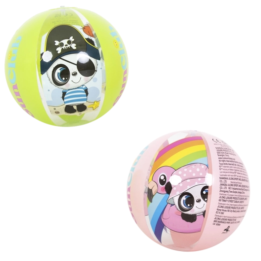 Oppustelig strandbold Panda 40 cm, mix af mønstre