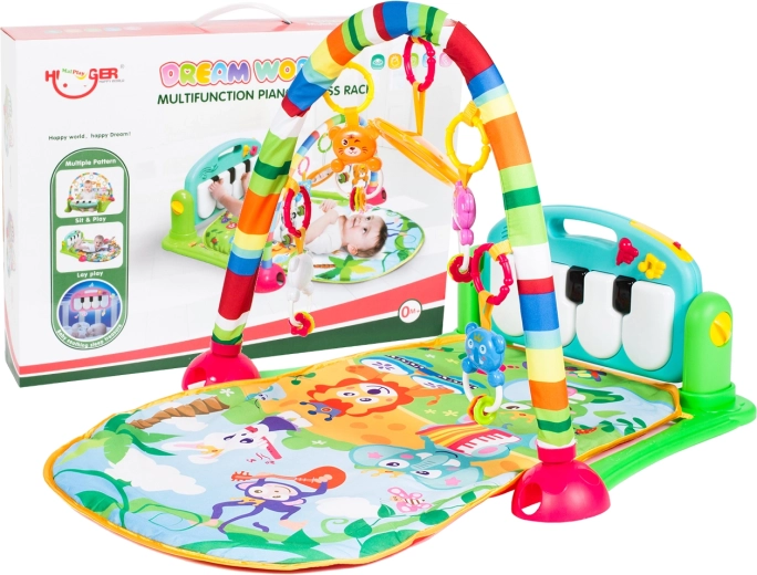 Educational play mat with piano, lights and sounds