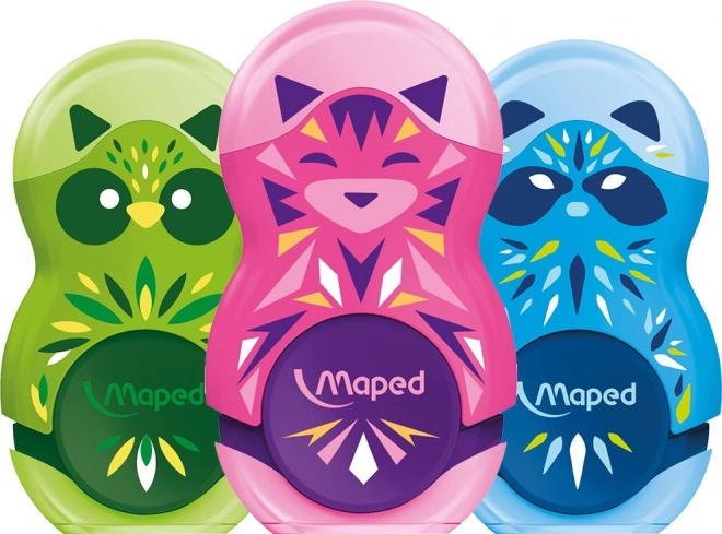 MAPED temperamatite con gomma loopy mini cute, mix di colori