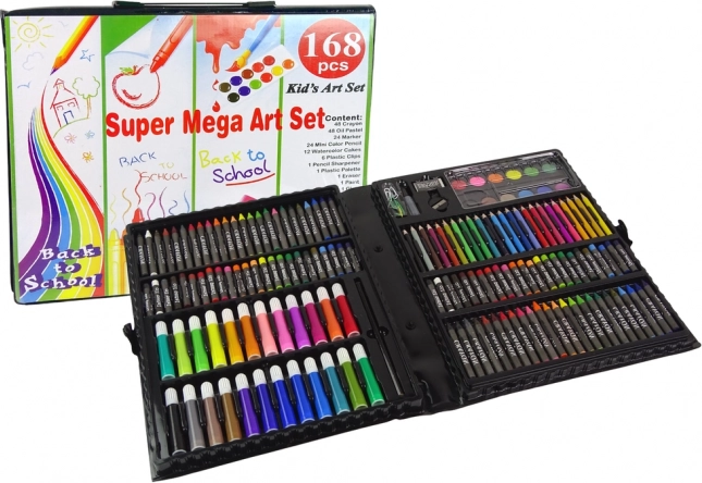 Kreativni slikarski komplet v kovčku, 168 kosov