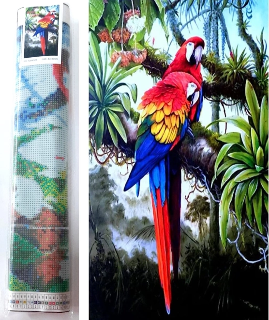 Diamond Painting Colorful Parrots 80 × 40 cm NORIMPEX