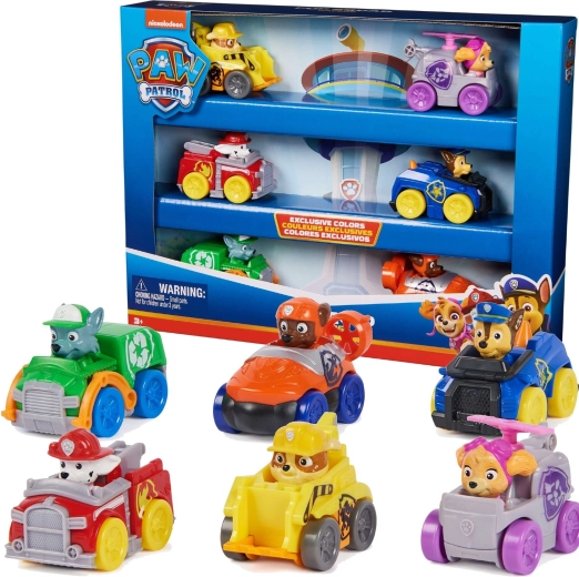 Paw Patrol Pup Squad Racers – set de 6 petites voitures avec figurines