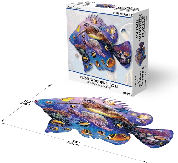 Prime 3D drvene puzzle Ribe čudo 300 dijelova