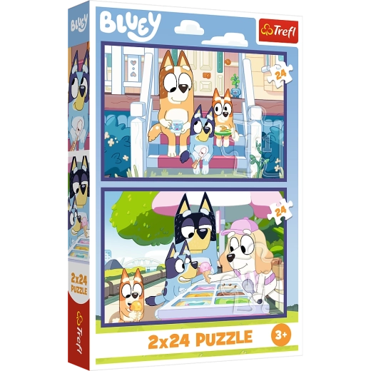 Puzzle 2x24 Cheerful Bluey - BBC Bluey Trefl