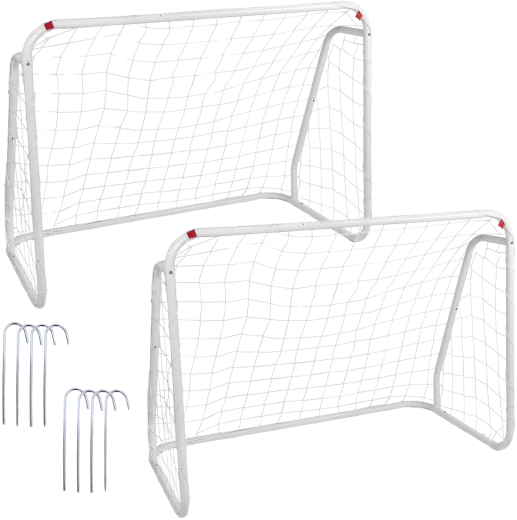 Set of 2 Soccer Goals with Net 124 × 96 × 61 cm