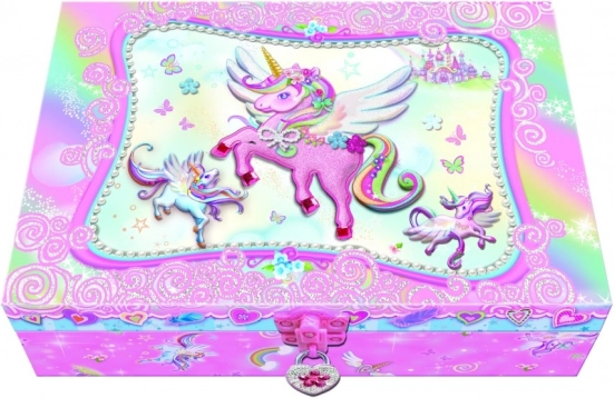 Secret letter set and jewelry box with unicorn motif