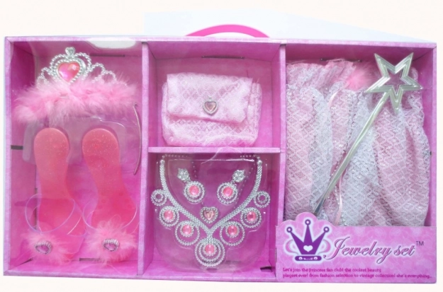 Kids' Princess Dress-Up Set with Skirt and Slippers