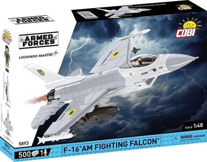 COBI F-16 AM Fighting Falcon Building Set – Ukrainian livery, 1:48 scale (500 pieces)