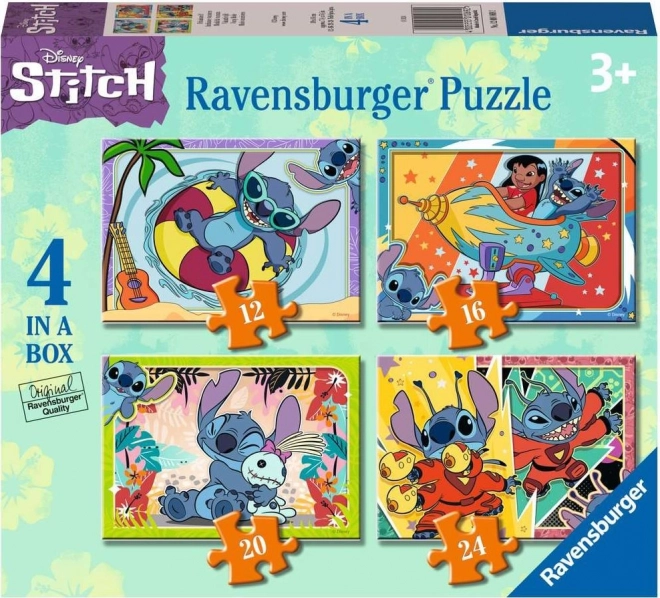 Puzzle 4 in 1 Disney Stitch