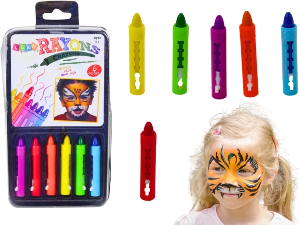 Barevné Malovatka Na Obličej 6 Kusů
