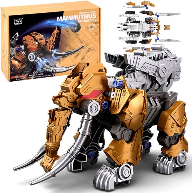Mechanical mammoth model – interactive construction kit for kids aged 8+
