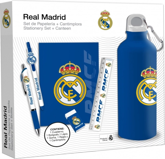 Set regalo REAL MADRID – bottiglia 650 ml, taccuino e penna