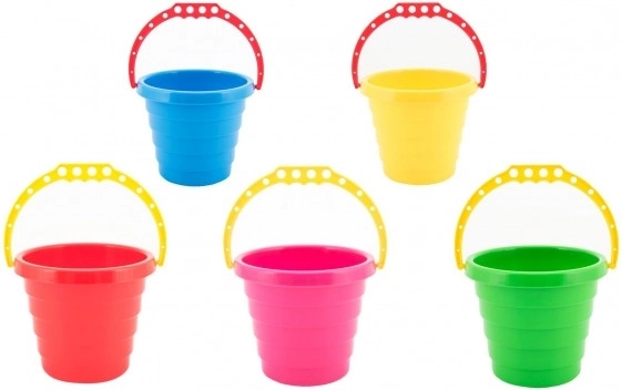 Seau en plastique pour sable 15 × 13 cm, assortiment de couleurs