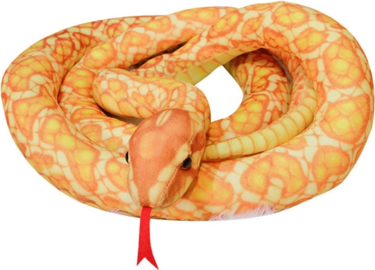 Serpent en peluche doré 110 cm
