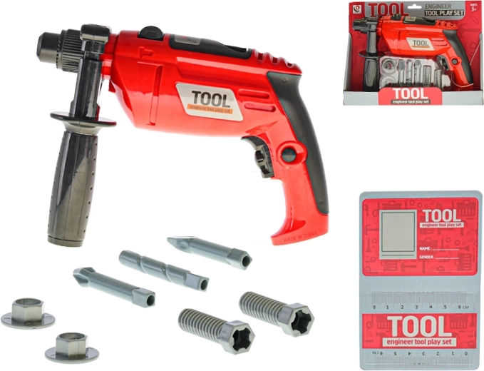Children's Red Cordless Drill with Accessories