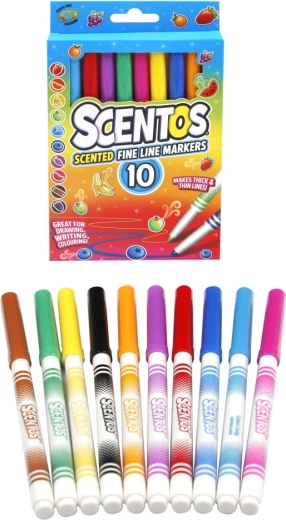 Pachnące cienkie flamastry SCENTOS 10 szt.