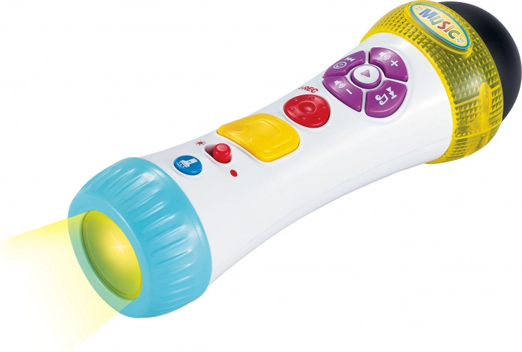 Microphone avec effets lumineux et modulateur de voix