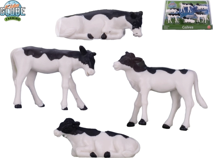 KIDS GLOBE FARMING Calf Set 1:32 (6 pcs)