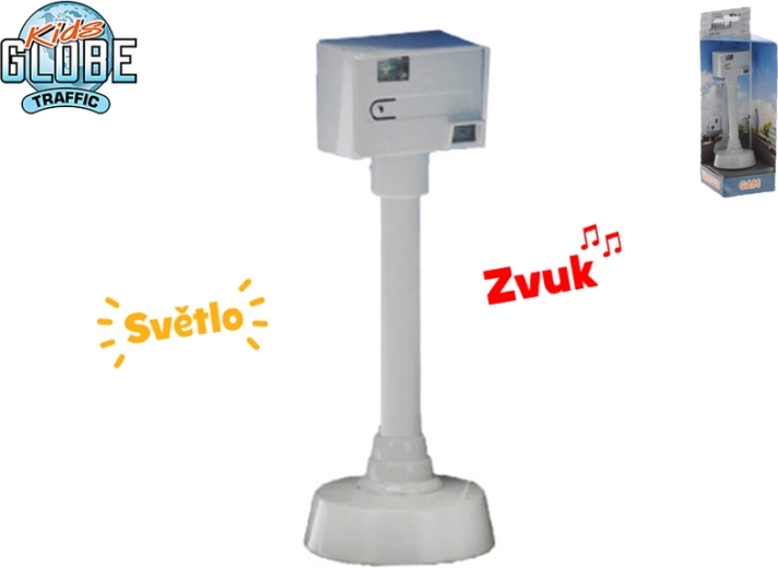 Kids Globe Traffic kindersnelheidsradar 12 cm met licht en geluid