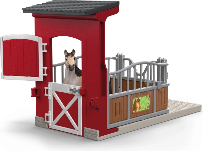 Box pour poneys avec jument mustang SCHLEICH