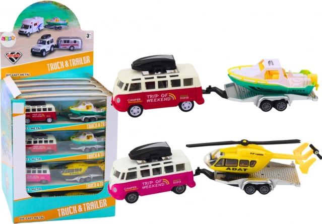 Off-road Toy Car with Boat or Helicopter Metal