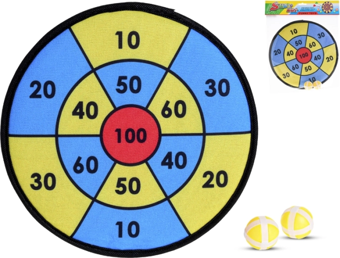 Klett-Dartscheibe 29 cm mit 2 Bällen
