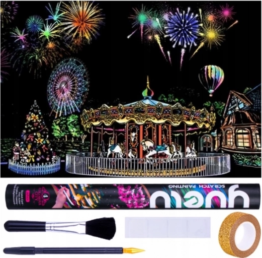 Kaparázós kép Vidám park 75x52 cm