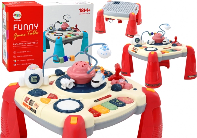 Table éducative interactive pour enfants Rouge
