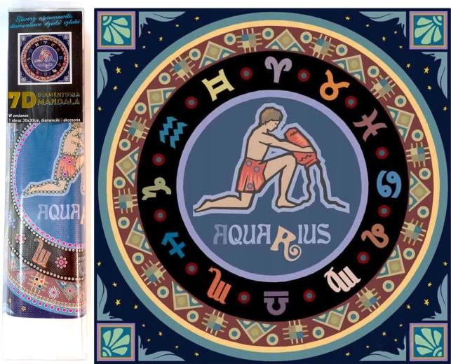Diamond Painting 7D Aquarius 30x30 cm