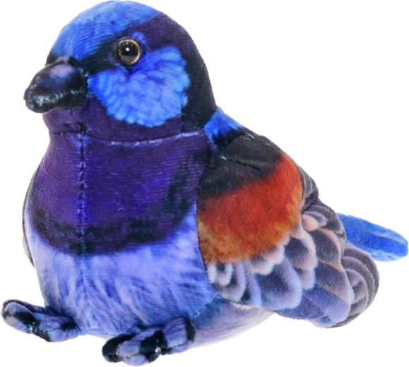Oiseau en peluche lyre bleu debout