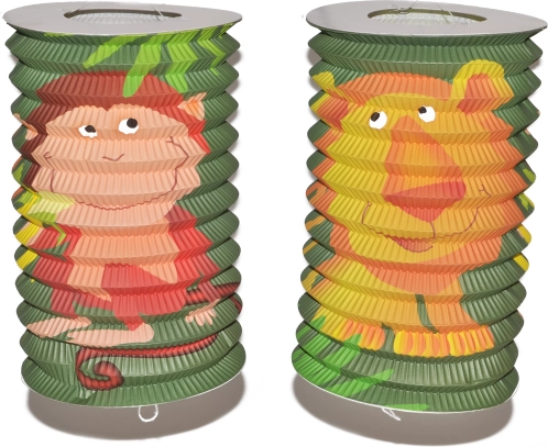 Animal Motif Cylinder Lantern 16 cm